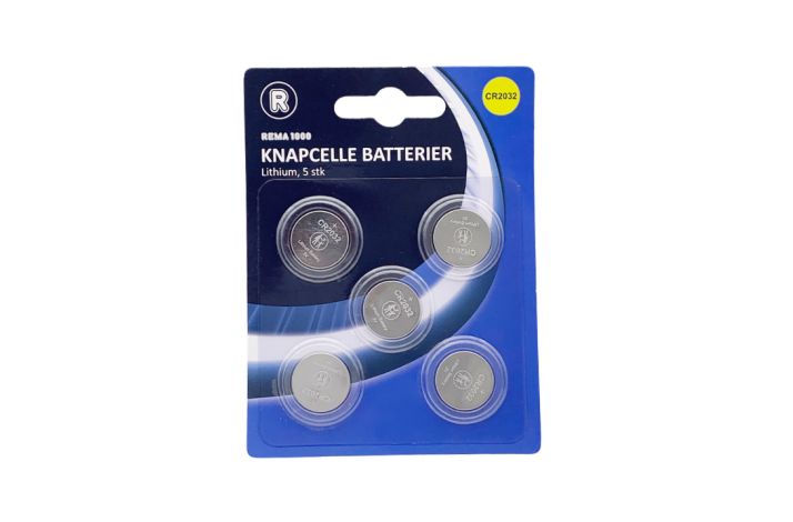 Knapcelle batteri CR2032
